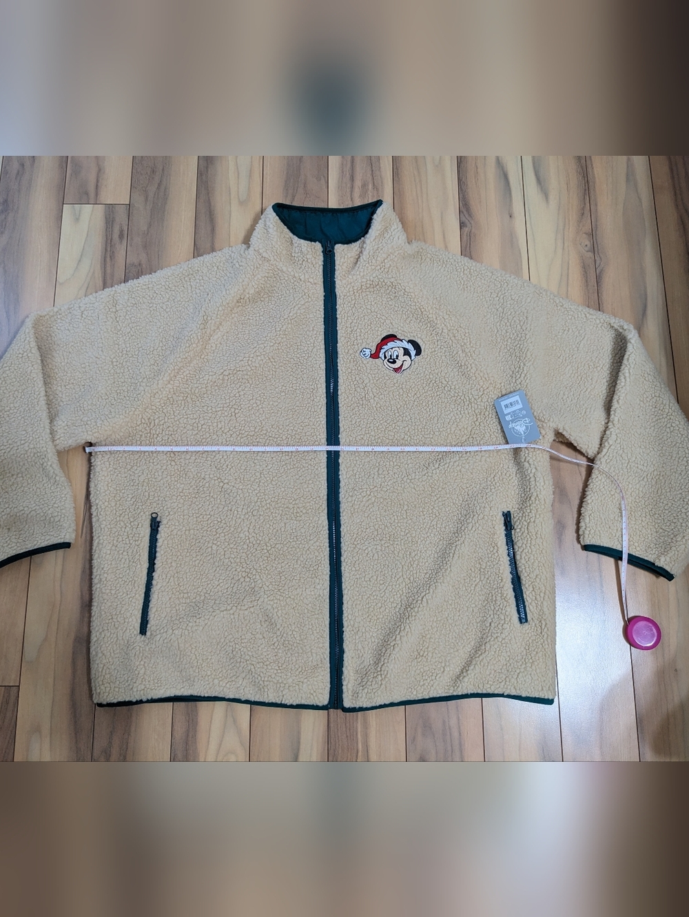NWT!  Disney Santa Mickey Mouse Holiday Polar Fleece Jacket Adult Size 3XL - Picture 11 of 14